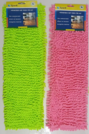 2 Adet Spark Makarna Mop Ucu Mikrofiber Paspas Yedeği 50 Cm