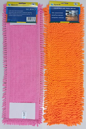 2 Adet Spark Makarna Mop Ucu Mikrofiber Paspas Yedeği 60 Cm