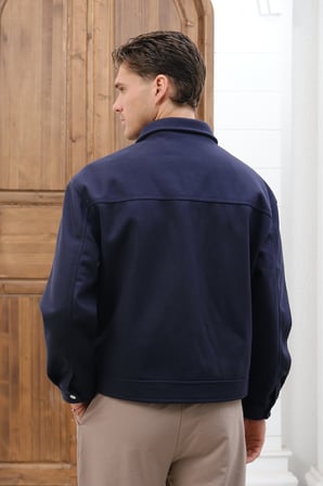 Gizli Fermuar Detaylı Şık Kaşe Ceket/Mont
