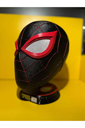 Siyah-Kırmızı Örümcek Adam Spiderman Spider-man Maske Mıknatıslı Plastik Maske Spider man