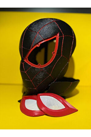 Siyah-Kırmızı Örümcek Adam Spiderman Spider-man Maske Mıknatıslı Plastik Maske Spider man