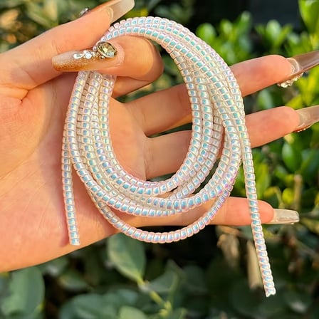 Şarj Aleti Kablosu Kablo Parlak Koruyucu Spiral Sarma Kılıf Koruma (140Cm)