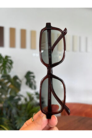 Square Kare Güneş Gözlüğü Miux Siyah Ince Çerçeve Şık unisex Model Uv400 Koruma