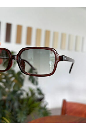 Square Kare Güneş Gözlüğü Miux Siyah Ince Çerçeve Şık unisex Model Uv400 Koruma