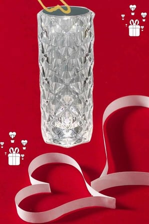 Sevgililer Günü İçin Hediye Kristal Lamba Sevgiliye Hediye USB Şarjlı Gece Lam