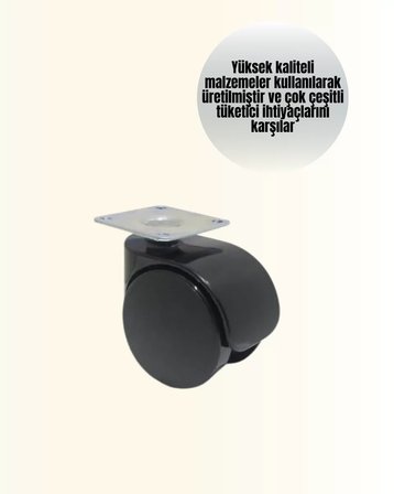 Çok Amaçlı Kilitsiz Masa Ayağı Tekerleği 6 cm