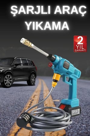 Şarjlı Ve Yüksek Basınçlı Oto Yıkama Makinesi Ve Sulama Tabancası Bahçe Yı