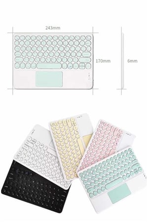 Android ve İOS Uyumlu Bluetooth Klavye Touchpad Slim Kablosuz Wifi Q Klavye