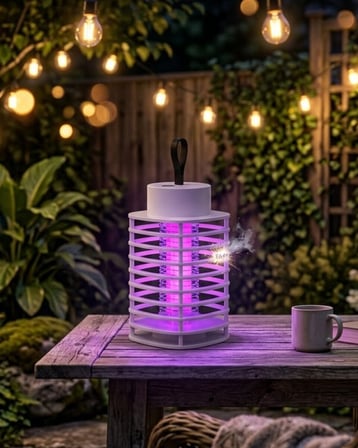 Akıllı Elektrikli Böcek Öldürücü Lamba UV Mor Işık Sessiz Gece Kullanımı 