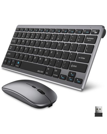 Bluetooth ve 2.4G Destekli Kablosuz Klavye Mouse Seti Şarj Edilebilir