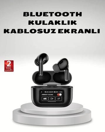 Aktif Gürültü Engelleme (ANC) Kablosuz Bluetooth Kulaklık – Dijital Ekranlı D