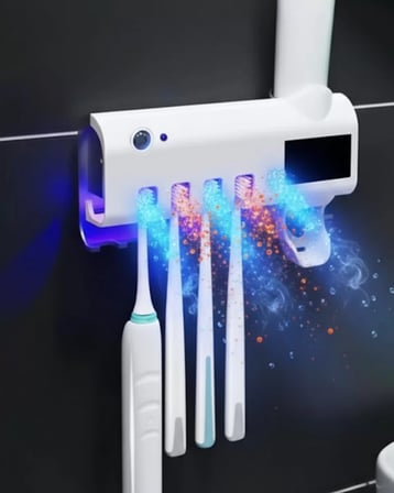 Manyetik Duvar Tipi UV Hijyenik Diş Fırçası Tutucu