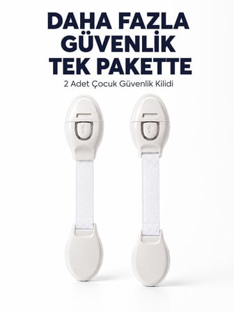 2 Adet Güçlü Yapışkanlı Çocuk Güvenlik Kilidi