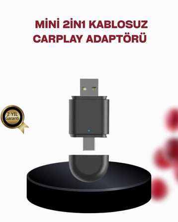 Kablosuz CarPlay Adaptörü – Bluetooth 5.4 ve Wi-Fi 6 Teknolojili Tak & Çalışt