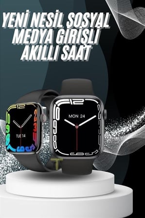 Yeni Model Akıllı Saat Dokunmatik Ekran Unisex Amoled Ekran 44 mm