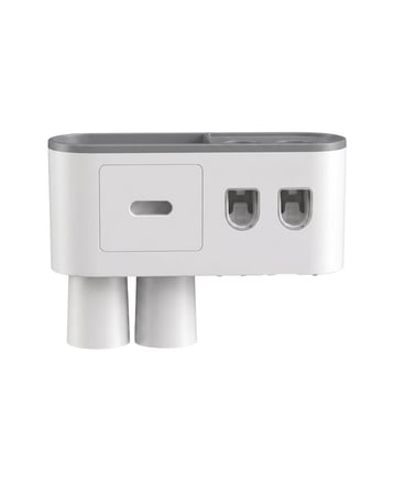 Banyo Organizer Diş Fırçası Tutucu Çift Dispenserli Raflı Çekmeceli