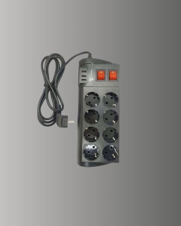 Termal Korumalı 8 Prizli 3 USB’li Uzatma Kablosu Yeni Nesil