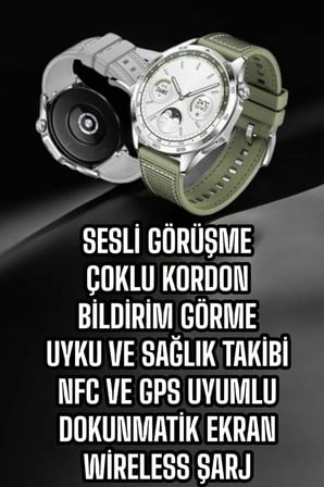 Akıllı Saat Sesli Görüşme Titreşimli Nabız Sensörlü Spor Modları