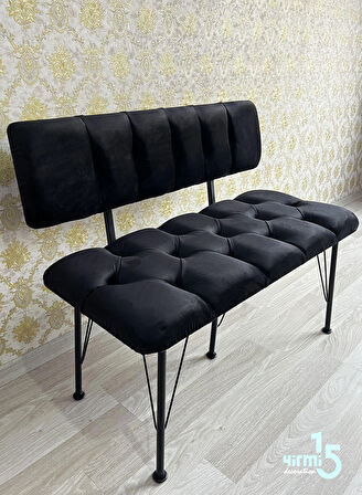 Metal Ayaklı Metal Alt Kasalı Sırtlı Bench & Puf 