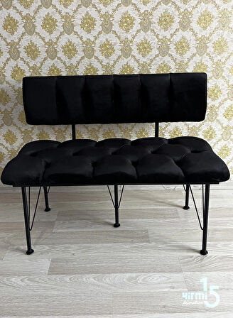 Metal Ayaklı Metal Alt Kasalı Sırtlı Bench & Puf 