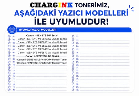 Chargink CRG075/MF664 Kırmızı -1.3k- (Çipli)