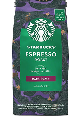 Starbucks Espresso Dark Roast Çekirdek Kahve 200 G