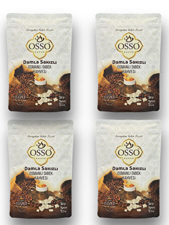 Osso 4'lü Damla Sakızlı Osmanlı Dibek Kahvesi(4X200=800gr)