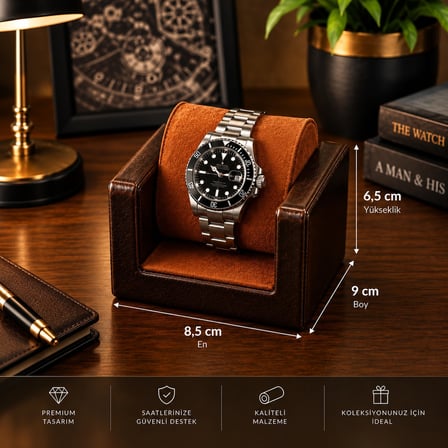 Watch Chair Pull Up Saat Koltuğu – Alcantara Yastıklı Tekli Saat ve Bileklik Standı