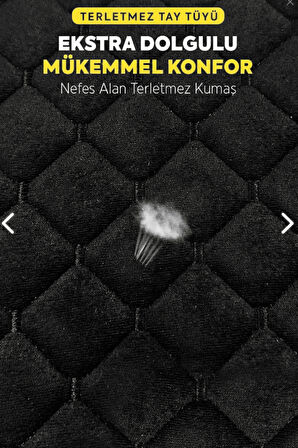 Audi A7 Siyah Renk Tay Tüyü Cepli & Terletmez Sırtlı Oto Koltuk Minder Seti - Koltuk Koruma Kılıfı (ÖN & ARKA TAM SET)