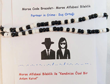 Crystal Atelier Suç Ortağı Miyuki Mors Bileklik Bff Bileklik Arkadaş Bilekliği Best Friend Bileklikleri