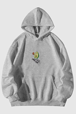 Avocado Lion King Baskılı Unisex Kanguru Cepli Kapüşonlu Sweatshirt Hoodie | L