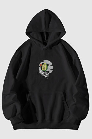 Avocado Lion King Baskılı Unisex Kanguru Cepli Kapüşonlu Sweatshirt Hoodie | S