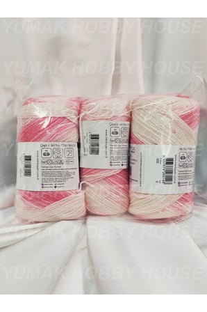 SWEET BABY BATİK Ebruli El Örgü İpi (3 Adet) - Renk: 321