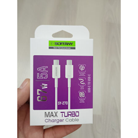 Sy-270 USB-C to USB-C şarj kablo 