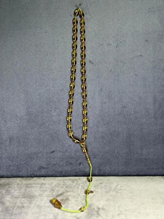 Ateş Kehribar Bej Renk Tesbih T-104