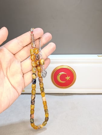 İSA BALKAYA USTA YAPIMI SIKMA KEHRİBAR TESBİH