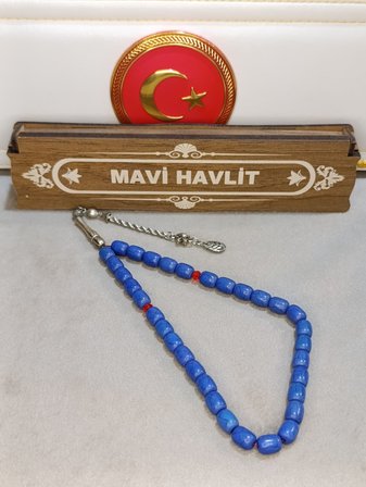 HAVLİT TAŞI DOĞALTAŞ TESBİH MAVİ RENK