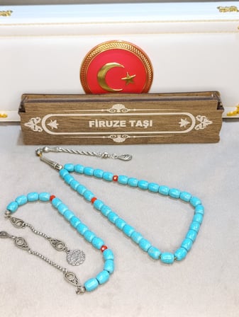 FİRUZE TAŞI DOĞALTAŞ ZAZA TESBİH SET