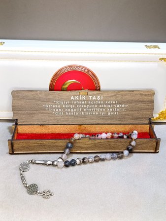 AKİK TAŞI DOĞALTAŞ TESBİH