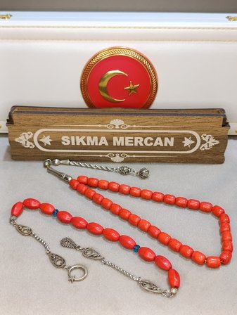 KIRMIZI HAVLİT DOĞALTAŞ TESBİH ZAZA SET