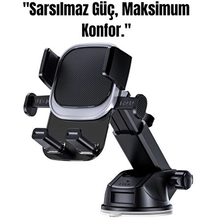 360° Döner Başlıklı Nano Vantuzlu Araç İçi Telefon Tutucu – Sarsılmaz, Ayarlanabilir ve Güçlü Tutuş