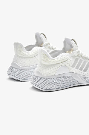 Unisex Ortopedik Spor Ayakkabı Şeritli Bağcıklı Hava Alan Ultra Rahat Hafif Taban Sneaker T-135