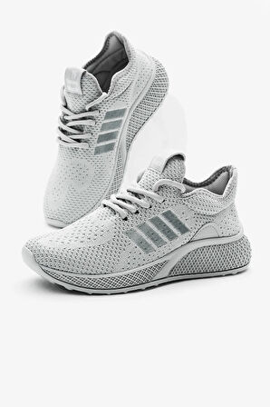 Unisex Ortopedik Spor Ayakkabı Şeritli Bağcıklı Hava Alan Ultra Rahat Hafif Taban Sneaker T-135