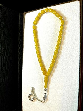 SARI SIKMA ÇUBUK KEHREİBAR TESBİH KAPSÜL KESİM T-163