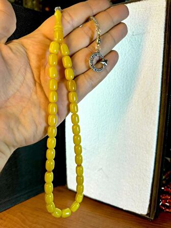 SARI SIKMA ÇUBUK KEHREİBAR TESBİH KAPSÜL KESİM T-163