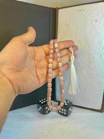 Katalin Tesbih Kapsül Kesim Pembe Renkli T-26