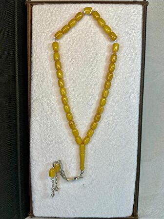 Katalin Tesbih Sarı Renkli Kapsül Kesim T-29