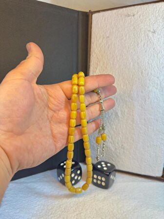 Katalin Tesbih Sarı Renkli Kapsül Kesim T-29