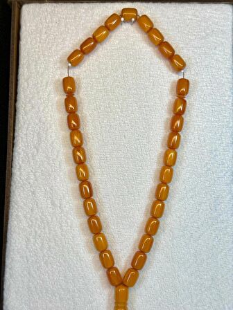 Katalin Tesbih Kapsül Kesim Turuncu Renkli T-33