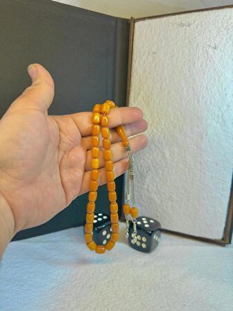 Katalin Tesbih Kapsül Kesim Turuncu Renkli T-33